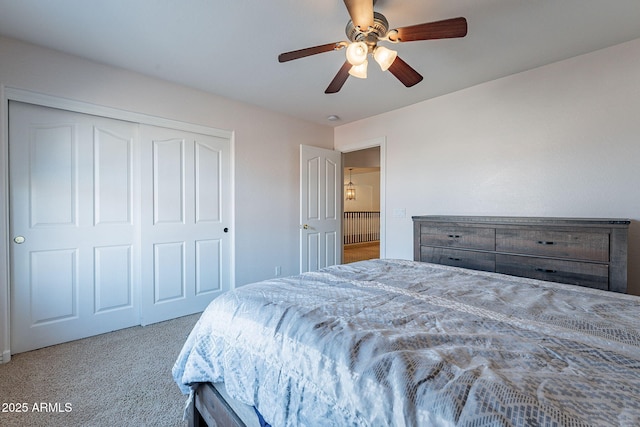 12925 W Llano Dr, Litchfield Park, AZ 85340 - carpeted bedroom featuring ceiling fan and a closet