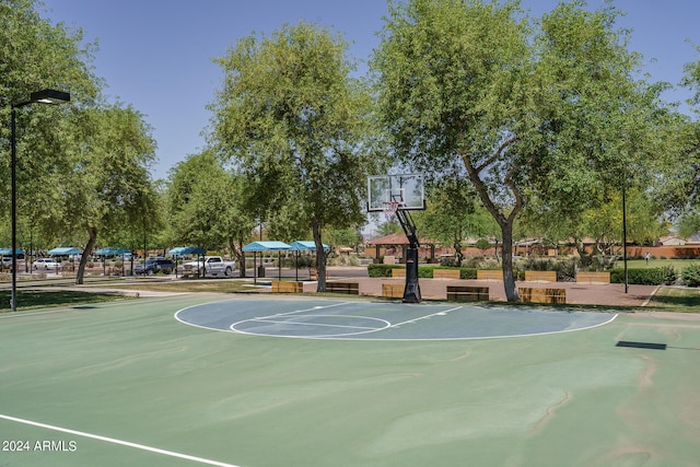 view of basketball court