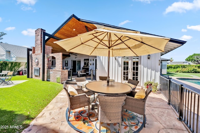 13207 N 55th Ave, Glendale, AZ 85304 - view of patio with outdoor dining area and french doors