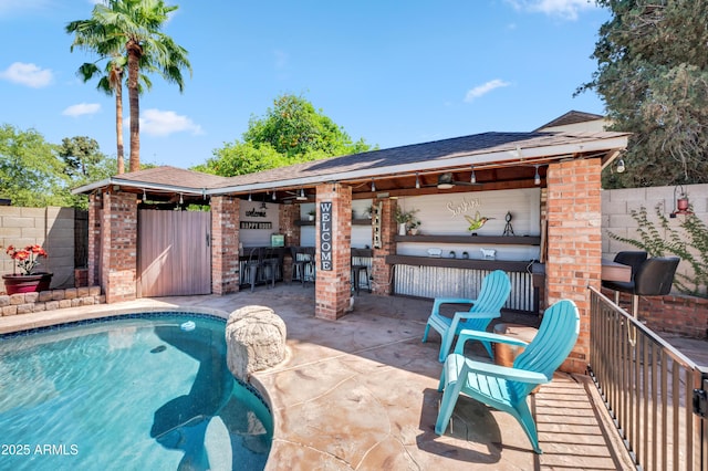 13207 N 55th Ave, Glendale, AZ 85304 - view of swimming pool featuring a fenced backyard and a patio