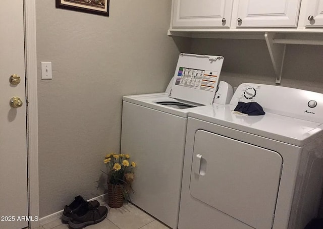 30178 N Coral Bean Dr, San Tan Valley, AZ 85143 - washroom with washing machine and dryer, cabinet space, tile patterned flooring, and baseboards
