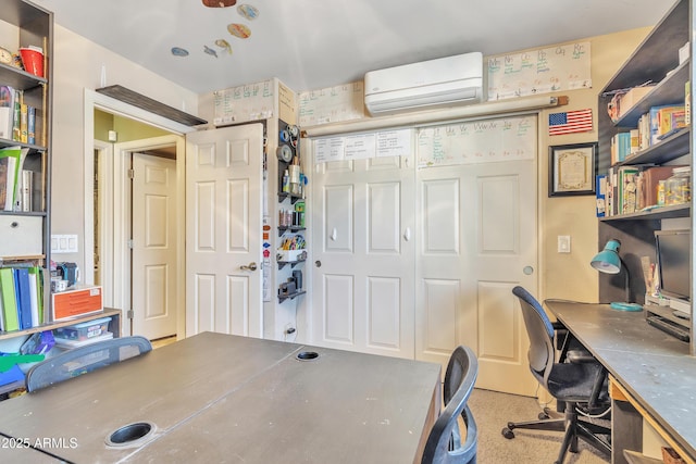 office space featuring an AC wall unit