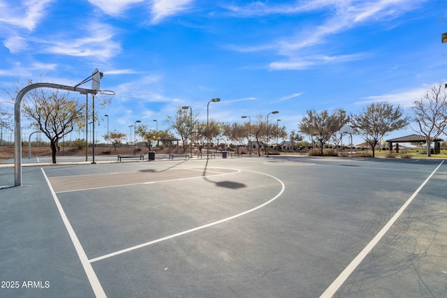 view of basketball court with community basketball court