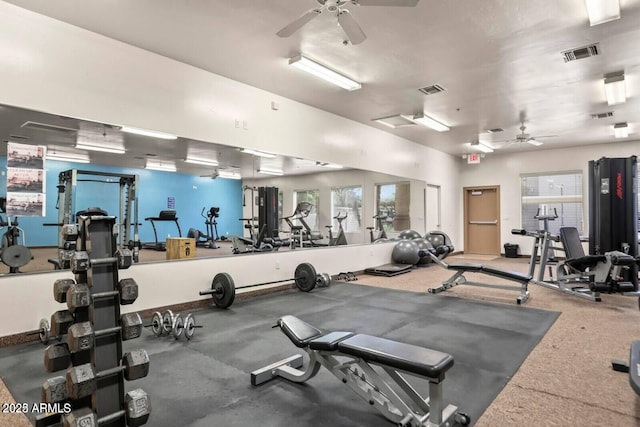 920 E Devonshire Ave Unit 2031, Phoenix, AZ 85014 - workout area with ceiling fan