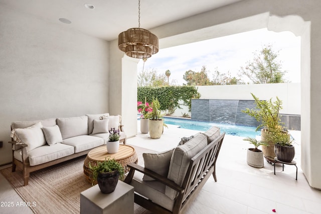 view of patio / terrace with an outdoor hangout area