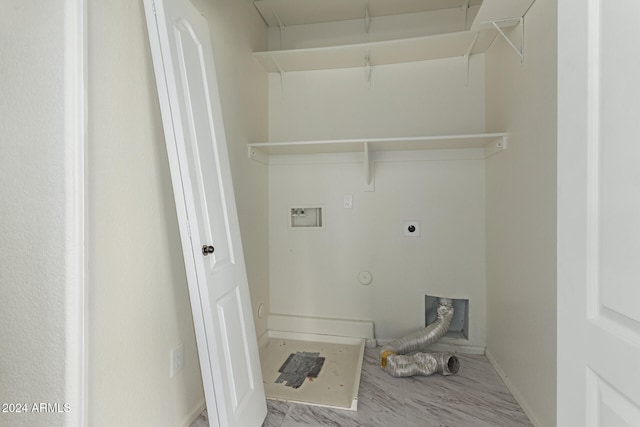 washroom featuring hookup for a washing machine, hookup for a gas dryer, and electric dryer hookup