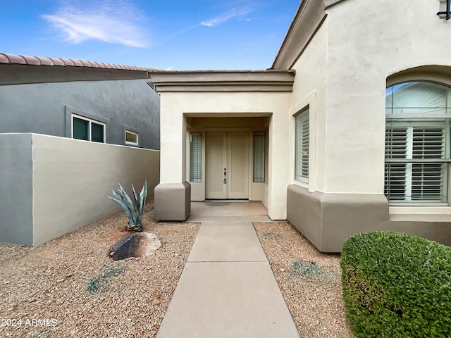 view of doorway to property