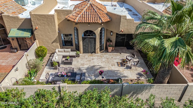 exterior space featuring outdoor lounge area