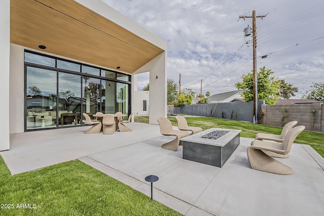 4414 N 29th St, Phoenix, AZ 85016 - view of patio / terrace with an outdoor fire pit