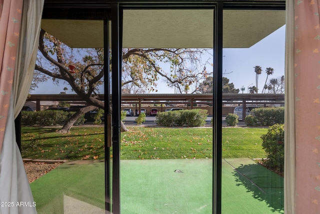 view of doorway to outside