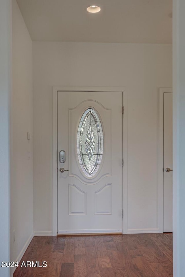 entrance foyer featuring hardwood / wood-style floors