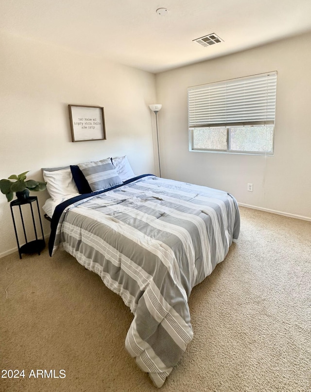 bedroom with carpet