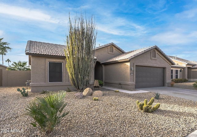 view of front of house featuring a garage