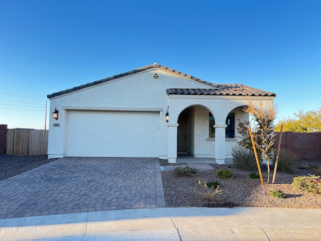 view of front of house featuring a garage