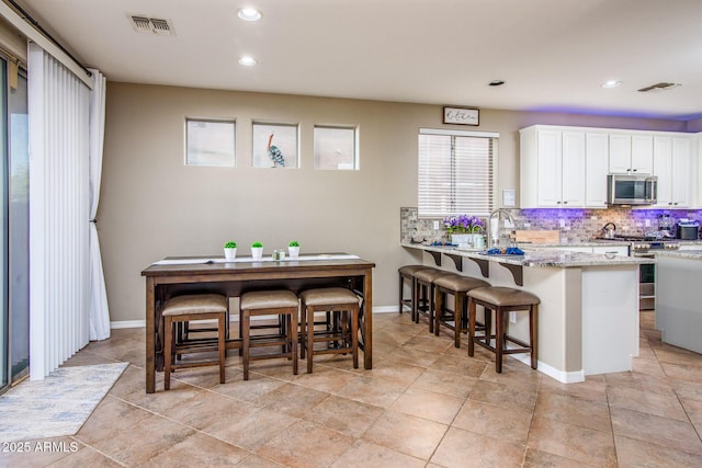 dining area with sink