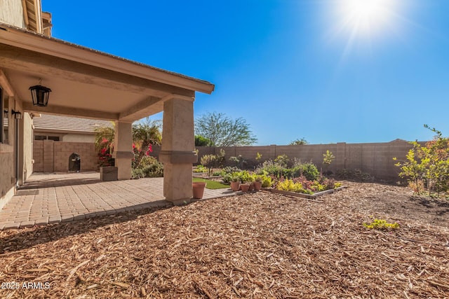 view of yard with a patio