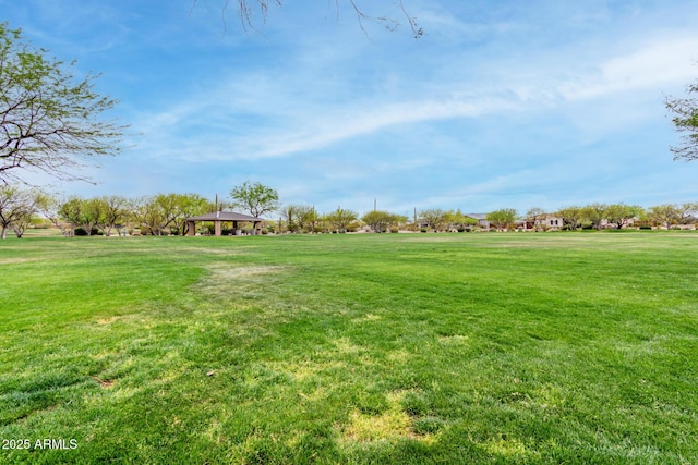 view of yard with a gazebo
