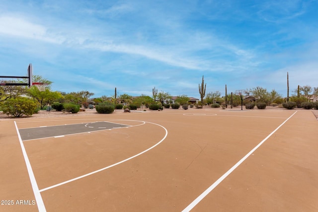 view of basketball court with community basketball court