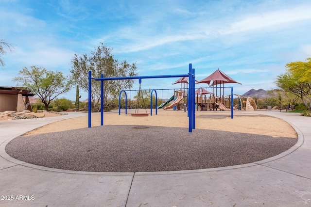 view of community jungle gym