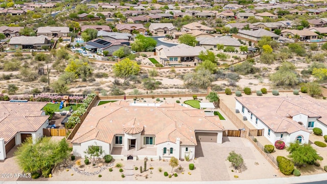 aerial view featuring a residential view
