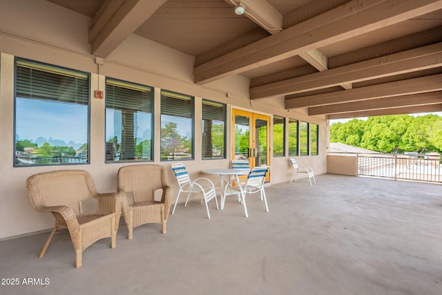 view of patio with french doors