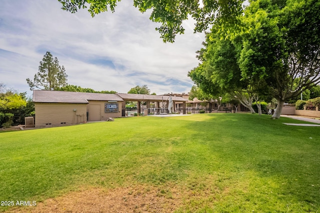view of grassy yard