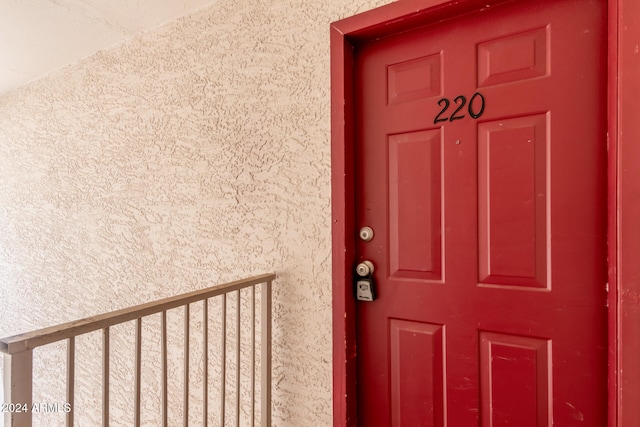 view of doorway to property