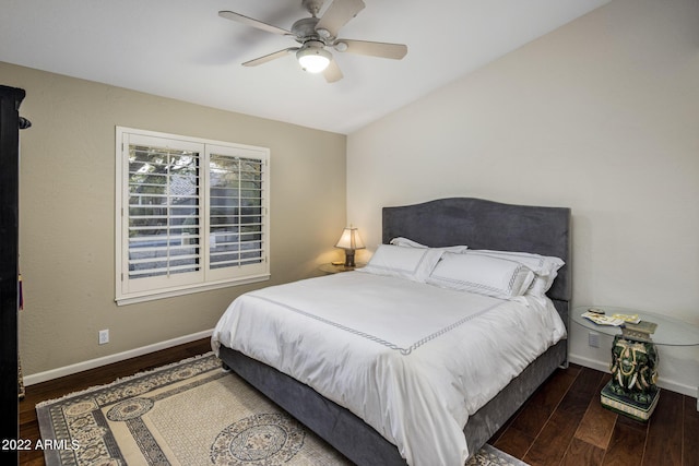 28897 N 94th Pl, Scottsdale, AZ 85262 - bedroom with wood finished floors, baseboards, and ceiling fan