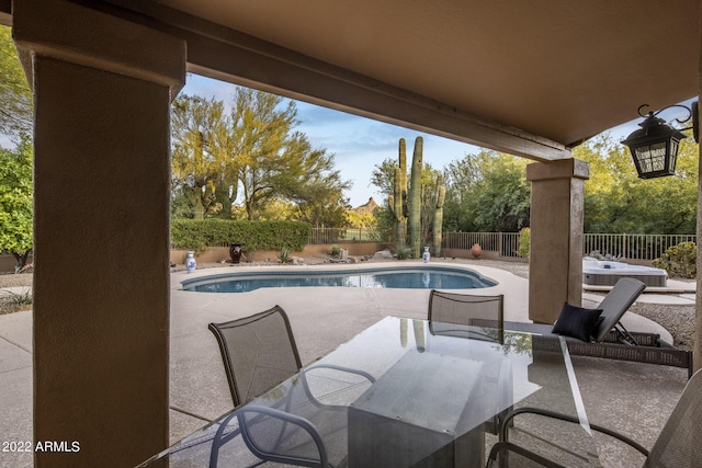 28897 N 94th Pl, Scottsdale, AZ 85262 - fenced backyard featuring a patio and a hot tub