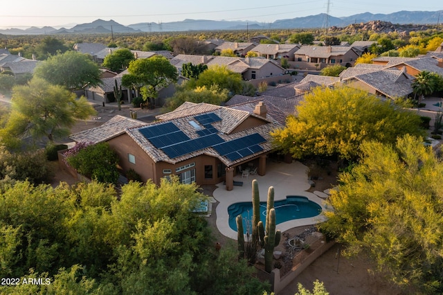 28897 N 94th Pl, Scottsdale, AZ 85262 - aerial view of residential area with mountains and a pool