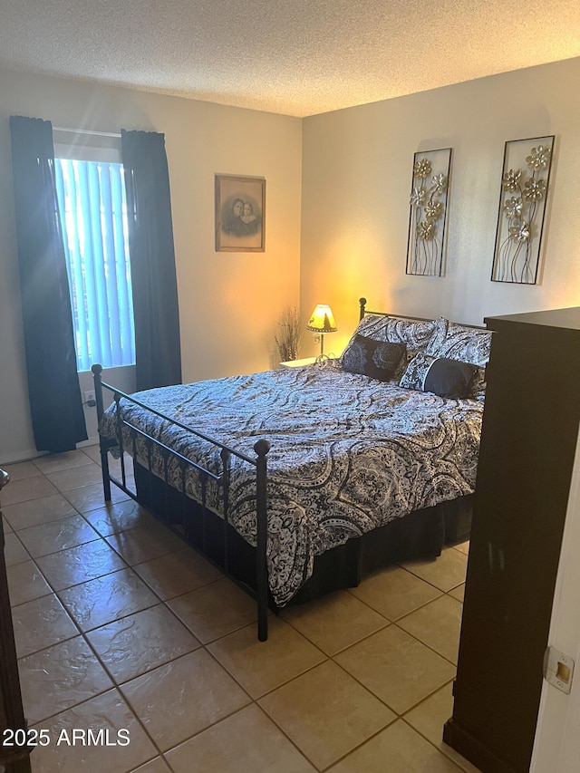 bedroom with a textured ceiling