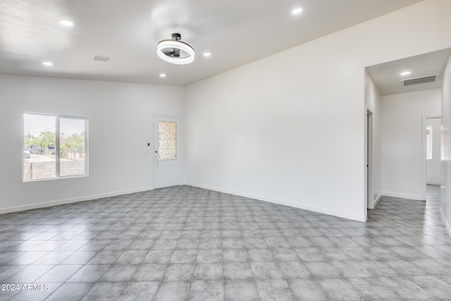 view of tiled spare room