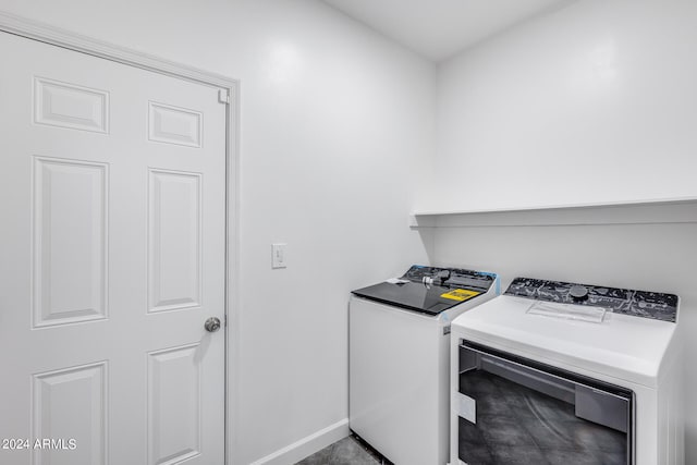 laundry area featuring independent washer and dryer