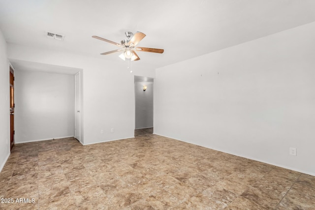 unfurnished room featuring ceiling fan