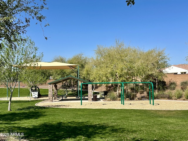 community playground featuring a yard