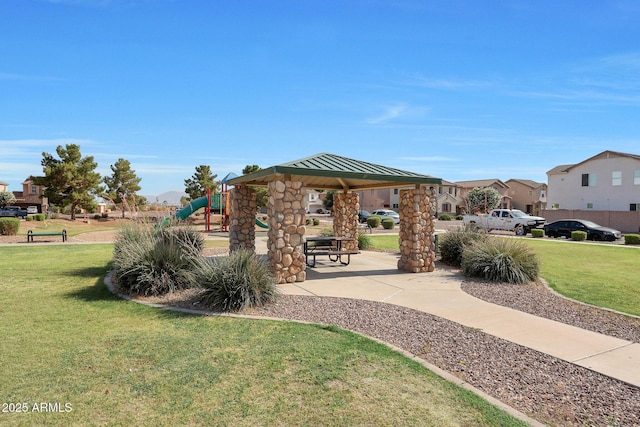 5439 W Odeum Ln, Phoenix, AZ 85043 - view of home's community featuring a gazebo, a yard, and a residential view
