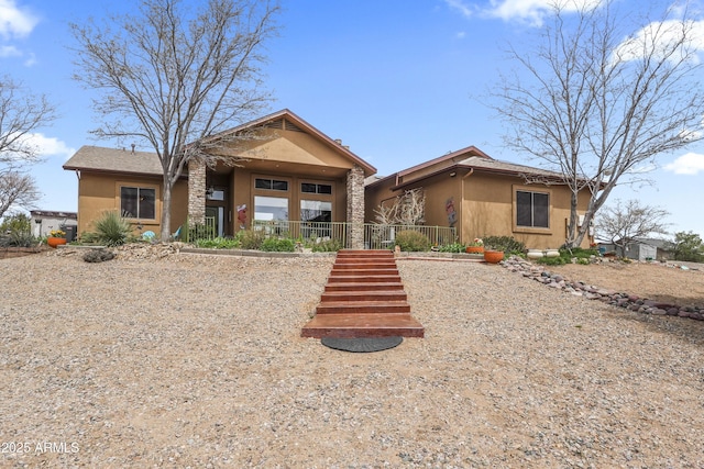 11880 N Cielo Grande, Prescott, AZ 86305 - ranch-style house with stucco siding and stairs
