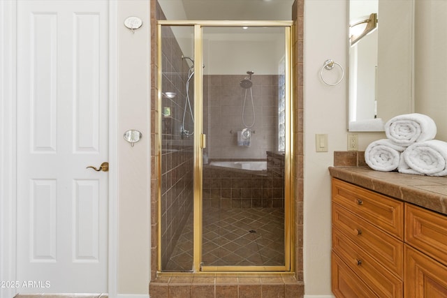 3410 E Inglewood Cir, Mesa, AZ 85213 - bathroom with vanity and a stall shower