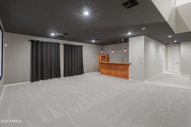 3410 E Inglewood Cir, Mesa, AZ 85213 - spare room with baseboards, visible vents, recessed lighting, and light colored carpet