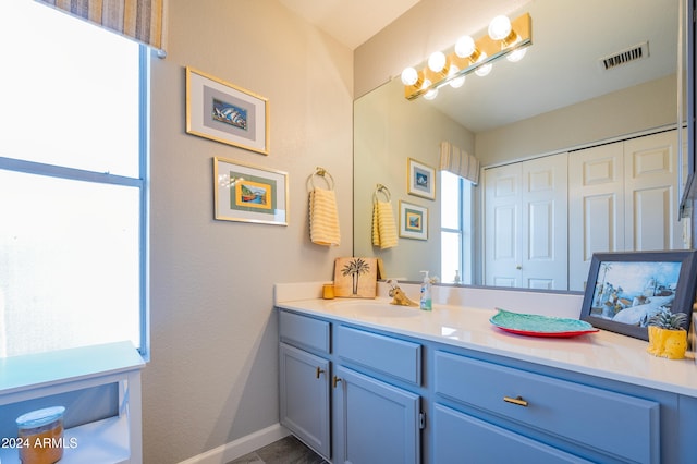 bathroom featuring vanity