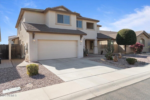 view of front facade featuring a garage