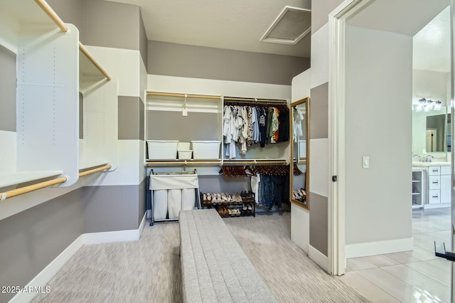 1890 E Sagittarius Pl, Chandler, AZ 85249 - spacious closet with attic access and carpet floors