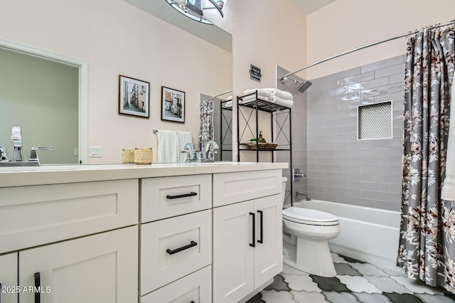 1890 E Sagittarius Pl, Chandler, AZ 85249 - full bathroom with shower / tub combo with curtain, toilet, and vanity