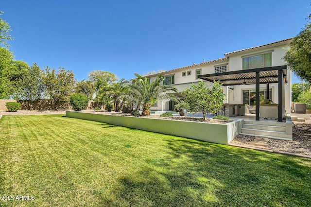 1890 E Sagittarius Pl, Chandler, AZ 85249 - view of yard with cooling unit, ceiling fan, and a patio area