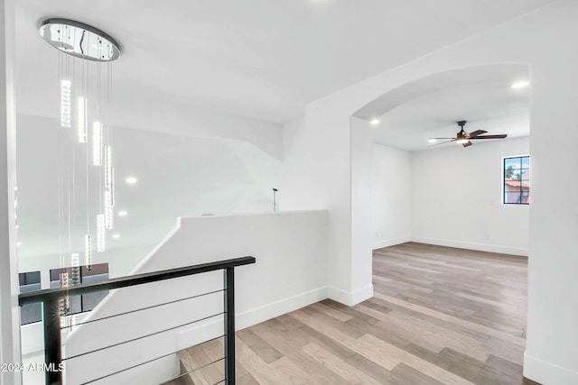 hallway featuring light hardwood / wood-style floors