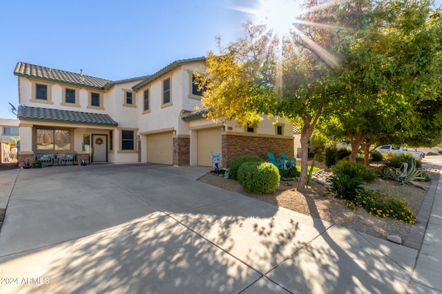 view of front of house featuring a garage