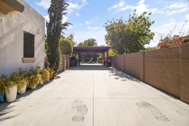 view of patio / terrace with a pergola