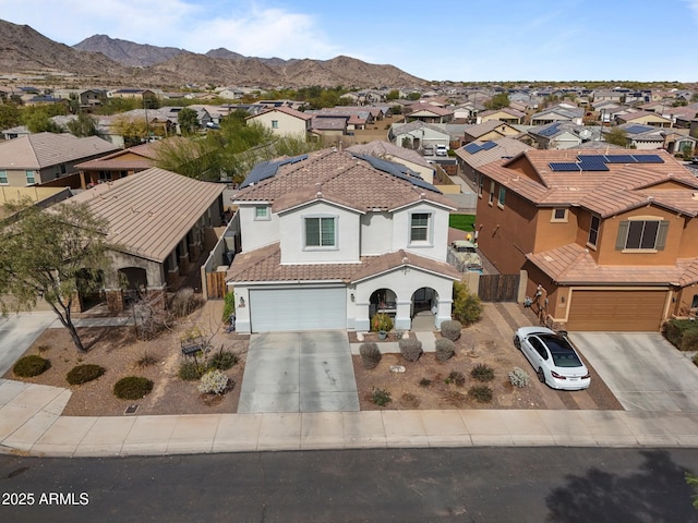 aerial view featuring a mountain view