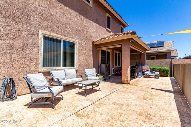 13123 W Cottontail Ln, Peoria, AZ 85383 - view of patio featuring fence and an outdoor hangout area