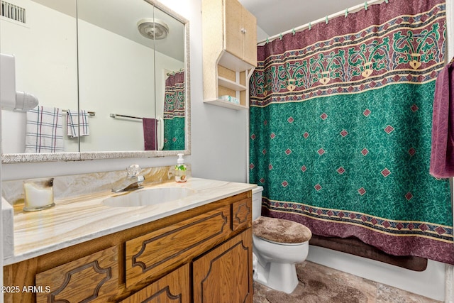 4501 E Carol Ave Unit 48, Mesa, AZ 85206 - full bathroom featuring toilet, vanity, and a shower with shower curtain